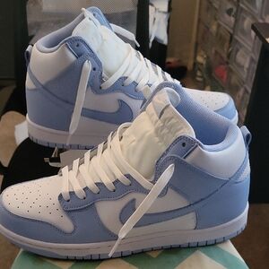 Nike Light Blue and White Sneakers